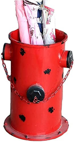 XXXXW Schirmständer fürs Büro Retro Regenschirm Lagergestell Metall Regenschirmständer, Home Kreative Ornamente Regenschirm Eimer rot