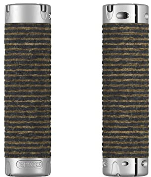 Brooks Plump Leather Grips (130 + 130 mm) – Black-New22 Lenkerband für Erwachsene, Unisex, Schwarz, Standard