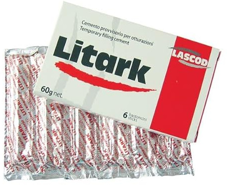 Cemento dental tipo pasta para obturación temporal de cavidades dentales Litark - 60g (6x10g)