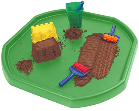 TENLITE Multipurpose Small Durable Plastic Tuff Tray for Cement Mixing, Plaster, Messy Crafts & DIY - Pack of 1, Lime Green