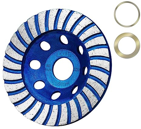 SALI Diamond Concrete Grinding Wheel 4 1/2 inch for Polishing and Cleaning Stone Concrete Surface, Cement, Marble, Rock, Granite, and Thinset Removing, Angle Grinder Turbo Wheels Cup 115*22.2*20 MM