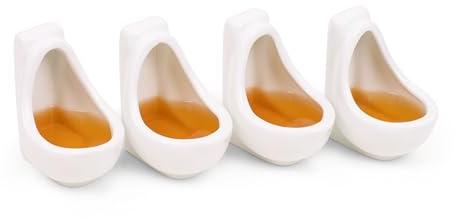 Urinal-Schnapsgläser, 4er-Set, lustige Geschenke, Getränkegeschenke, praktische Scherzgeschenke, unhöfliche Geschenke, Bürogeschenke, Kollegengeschenke, Geschenke für Männer oder Frauen - ThumbsUp!