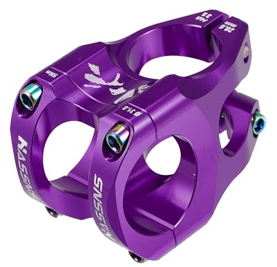 A ABSOPRO Mountain Bike Stem Handlebar 35mm Aluminium Alloy Purple