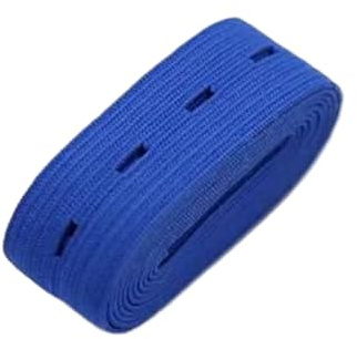 ZacLAy 20mm gewebtes Knopfloch-Gummiband, Elast-Stretch-Gummibänder, Blau, 20mm 5yards