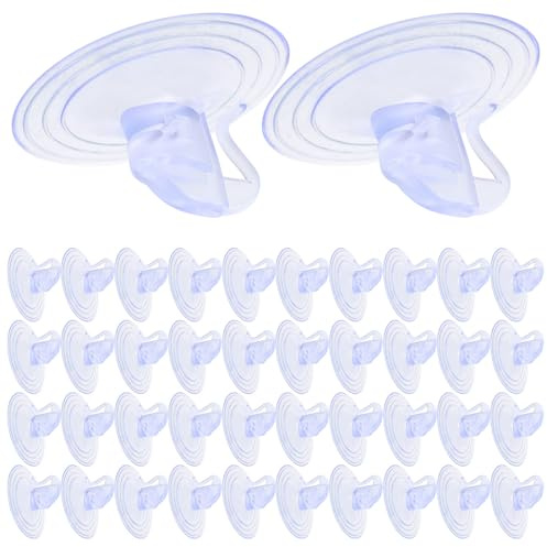 Healvian Lot de 100 Ventouses en PVC pour Pare-Soleil de Pare-Brise avec Forte Adhérence, Design Simple et Pratique, Adaptées aux Stores Solaires de Fenêtres Intérieures et Barres