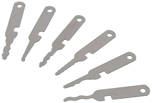 MULTIPICK Set di Lame per coltelli da Tasca [6 lame] Kit Grimaldelli - Lockpicking Set - Set di Grimaldelli - Grimaldelli professionali - Lock picking - Grimaldelli Set Professionale
