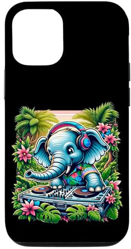 iPhone 13 Dj Elephant Headphones Funny Elephant Graphic Men Women Kids Case