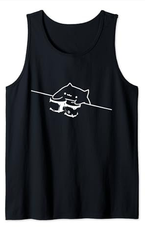 Katze mit Bongos Meme T-Shirt - Bongo Cat Tank Top