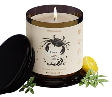 MY JOLIE CANDLE - Bougie Parfumée Signe Astrologique - Cancer du 21 juin au 22 juillet - Cadeau de Noël et Anniversaire - Cire à base végétale