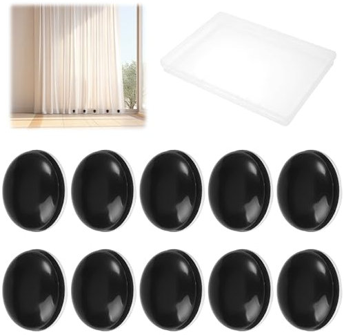 Rotondo Magnetico per Tende, 10 Paia Pesi per Tenda da Doccia, Pesi Magnetici per Tende, Pesi per Tende Doccia Rotondo, Calamite Tende Doccia, Peso per Tende Rotonda,per Doccia Finestra Tenda Tovaglie