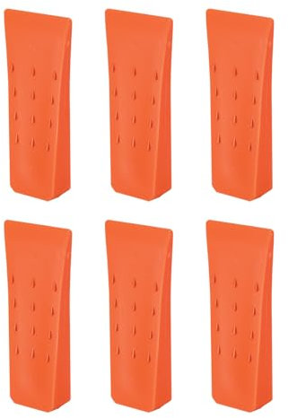 QUARKZMAN Cunei da Abbattimento in Plastica 6pz Cuneo Anteriore ABS 152 mm Cuneo Spaccalegna per Legna Cunei per Alberi Legno Accessori Forestali Foresta, Arancia