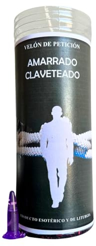 Velón de Amarrado y Claveteado para Amarrar a la Persona Amada | Velón de Petición con Aceite Litúrgico y Oración de 3 Días de Duración Aproximada.