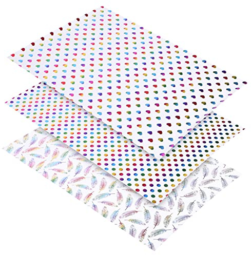 YOSADIER 3rollen Bastelpapier Geschenkpapier für Partys Hochzeitspapier Verpackungspapier Blumenverpackungspapier Geschenkverpackungspapier