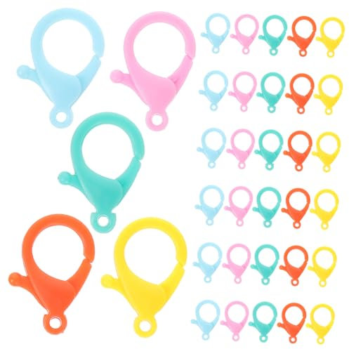 Housoutil 50piezas Cierre De Langosta De Plástico Para Joyería Diy Cierres Decorativos Tipo Langosta Para Bolsos y Pulseras De Joyería De Plástico