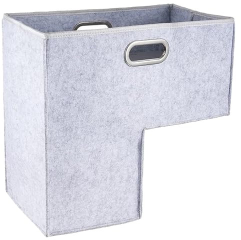 Cesta de escalera – Organizador plegable en forma de L | Escalera que ahorra espacio para almacenamiento en el hogar | Organizador de escalera resistente | Solución decorativa y práctica