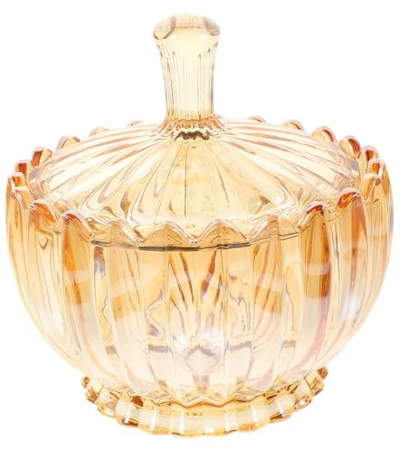 Ipetboom Bocal Verre avec Couvercle Bocal à Bijoux Transparent pour Maison Rangement De Bijoux Et Petits Objets