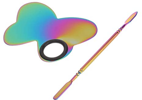 1 set di palette di miscelazione cosmetica con spatola, per nail art e fondotinta, durevole e facile da pulire per artisti e appassionati di trucco