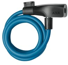 AXA Resolute 8-120 Kabelschloss – Länge 120 cm – Sichereitsstufe 3 – inkl. Halterung – Petrol Blue