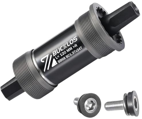 Movimento Centrale Perno Quadro Movimento centrale for bicicletta conico quadrato, cuscinetto sigillato liscio, asse della manovella Mtb for bici da strada, montagna, pieghevole, elettrica(BB68-120MM)