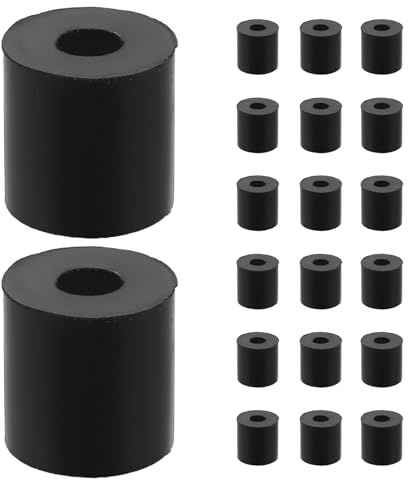HEALSOPTHY 20 Pezzi Rondelle di tipo o gomma piedini in gomma cuscinetti anti-vibrazione Black