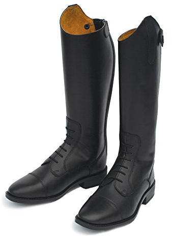 Rhinegold Young Rider Berlin Botas de equitación largas de cuero, Black, 5 (EU38)