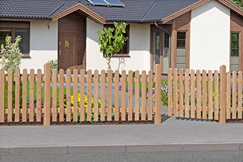Gartenwelt Riegelsberger Premium Pfosten Lärche 90 x 90 mm Höhe 950 mm für Zaunlatten Typ A Kopf abgerundet