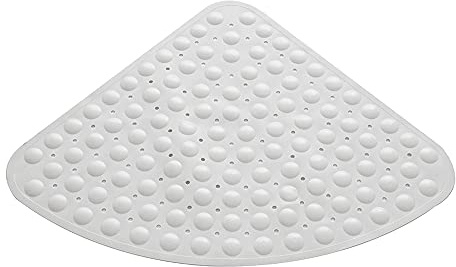 Inbagno Tappeto Doccia Antiscivolo Triangolare 54x54 cm, Design Moderno angolare con 114 Ventose, antimuffa