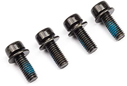 ZALOPA Schrauben für Fahrrad-Scheibenbremssattelschraube, M6 x 16 mm, B-Säulenschrauben, Sechskant-Adapter, Teile, Zubehör, Stahl, 10,8 Ebene, mit Abstandshalter, Reparaturset, Reparaturwerkzeug, MTB
