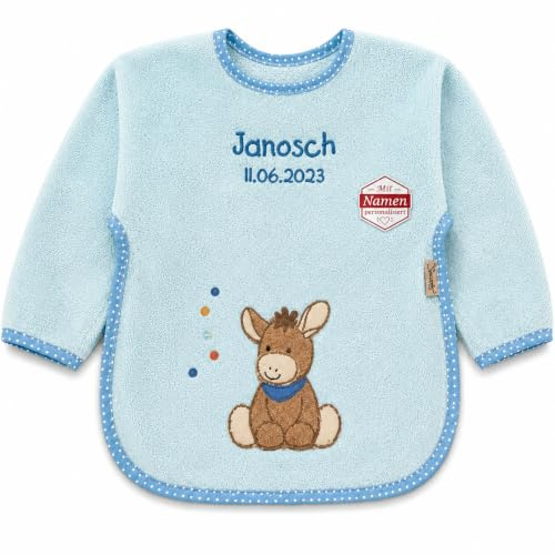 my-mosaik Sterntaler Baby-und Kinder Ärmellätzchen 100% Baumwolle personalisiert mit Namen/inklusive Bestickung