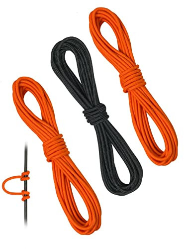 THREE ARCHERS Bogenschießen D-Schleife Release Nock Durable Wire D Ring Nocking Loop Schnalle (Schwartz+2 orange)