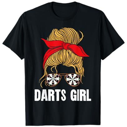 Dartscheibe Mädchen Sonnenbrille Bandana Darts Girl T-Shirt