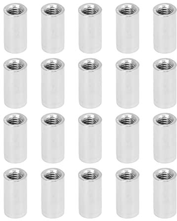 20 Stück M5 Rundmuttern, Edelstahl Kupplungsmutter Gewindehülse Stangenbolzen Rohrmuttern, 15 Mm