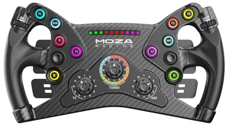 MOZA KS Steering Wheel 300mm Butterfly Style GT Racing Wheel, Fully Customizable Sim Racing Gaming Simulator, Compatible with 3rd-Party Bases via Hub