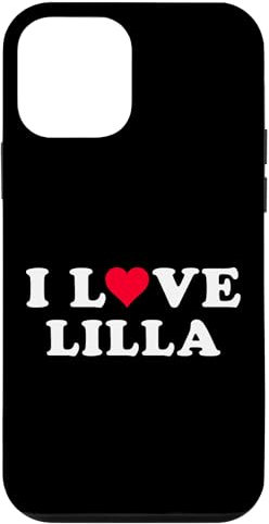 Custodia per iPhone 12 mini I Love Lilla Matching Girlfriend & Fidanzato Lilla Nome