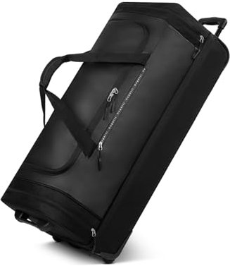 BUGATTI 2-Rollen XXL Trolley-Reisetasche | Reisetasche auf Rollen 90 cm aus recyceltem PET Material | für Männer & Frauen (extra Bodenfach) | Blanc Delight