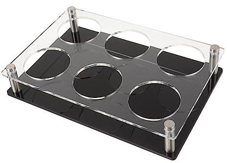 SHOWERORO Acrylic Shot Glasses Holder Bar Shot Glass Rack Party Serving Tray Compact Design Easy Clean Multi-glass Storage