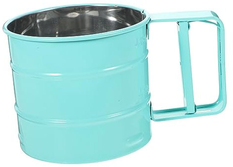 Amosfun Simple Metal Flour Strainer Easy to Use Clean Handheld Flour Sifter for Baking and Cooking