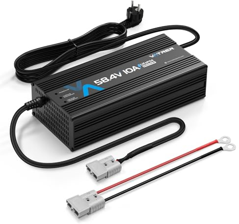 VATRER POWER Cargador LiFePO4 58,4V 10A para Batería 48V