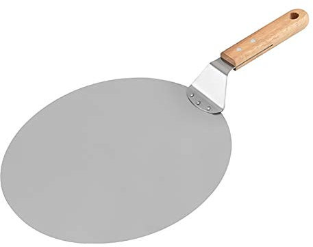 Mxxephemer Pizza Peel,Pizza Paddle Stainless Steel Pizza Shovel with Long Wooden Handle 10/12inch Pizza Spatula for Oven Pizza Shovel Pizza Paddle Cake Baking Tool (Color : 10 inch) (10 Inch)