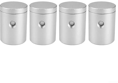 4 Stück Aluminium Abstandshalter Wandhalterung, Glasklemme für 6mm dicke
