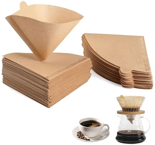 200 Stück Kaffeefilter Größe 1,Coffee Filter Paper | V-Förmiger Kaffeefilter Papier,Kegel Kaffeefilter,Für Kaffeemaschinen Kaffeekanne Filterbecher (1-2 Tassen)