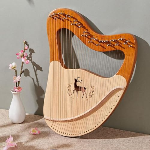 Lyre Harfe Saiteninstrument aus Holz mit Tragetasche, Stimmschlüssel, Ersatzsaiten und englischem Handbuch für Anfänger und Musikbegeisterte