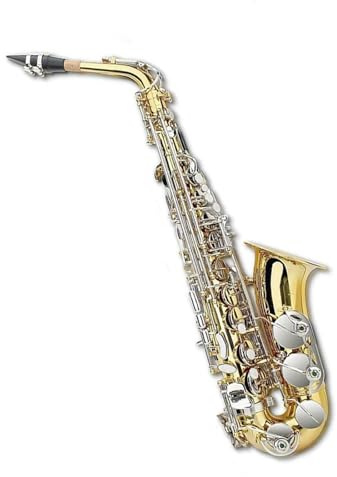 Saxophone für Musikliebhaber Gold Silber Altsaxophon Messing Eb Für Anfänger Erwachsene(Gold Silver)