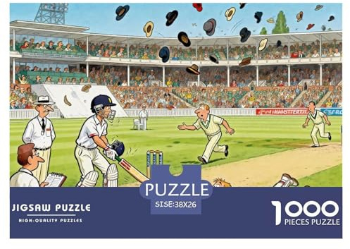 Londra Cricket Match Puzzle in Legno Impermeabile DIY Puzzles Da 1000 Pezzi Regali Per Adulti Divertenti Giochi Di Impegnativi