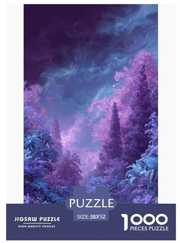 Purple Forêt Enchantée Tige Puzzle 1000 Pièces 52x38cm/1000pcs, – Jeux Relaxants Créatifs, Éducatifs & Décoratifs, Cadeau pour Adultes