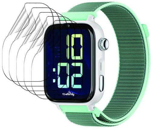 Snailcanfly 5pcs film idrogel per SaveFamily SaveWatch Plus 2 2.13 | Orologio intelligente trasparente TPU Gel Film Protettore dello Schermo, Sensibili al Tocco, HD, Ultra Sottile