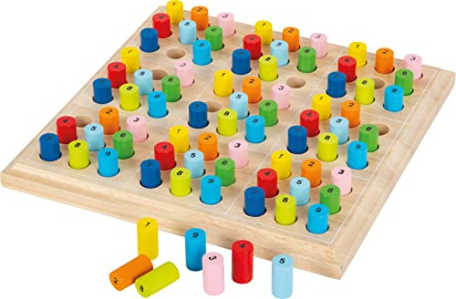2489 Sudoku small foot in legno, nove campi Sudoku con combinazioni di numeri da 1-9, da 7 anni in poi