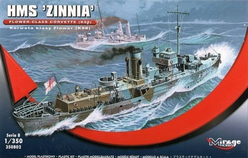 Mirage Hobby 350802 - HMS Zinnia Flower-Class Corvette K98, Schiff, Mittel