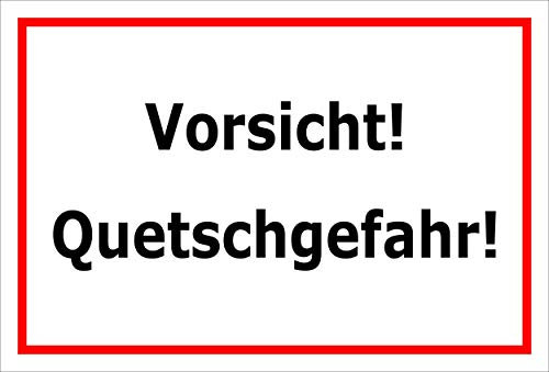 Melis-Folienwerkstatt Aufkleber – Vorsicht Quetschgefahr - 15x10cm – S00070-138-B -20 VAR