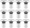 LIHAO 12x Schnuller Clips Metall Schnullerketten Baby Clip Ersatz für Hosenträger 25mm